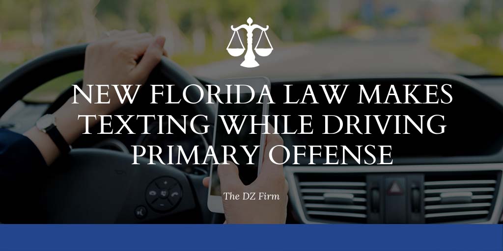 Featured image for an article called New Florida Law Makes Texting While Driving Primary Offense